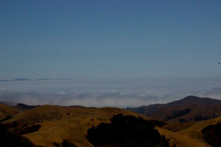 The marine layer here comes and goes. Here it is rolling in from the pacific ocean. 